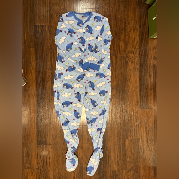 Disney Eeyore body Suit Adult XL Sleepwear Fleece Button Down NWOT - Picture 1 of 6